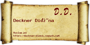 Deckner Diána névjegykártya