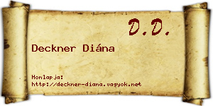 Deckner Diána névjegykártya